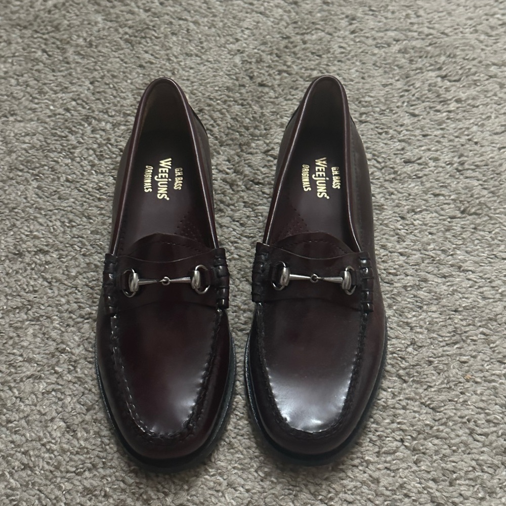 Weejuns Women's Burgundy Leather Bit Loafers